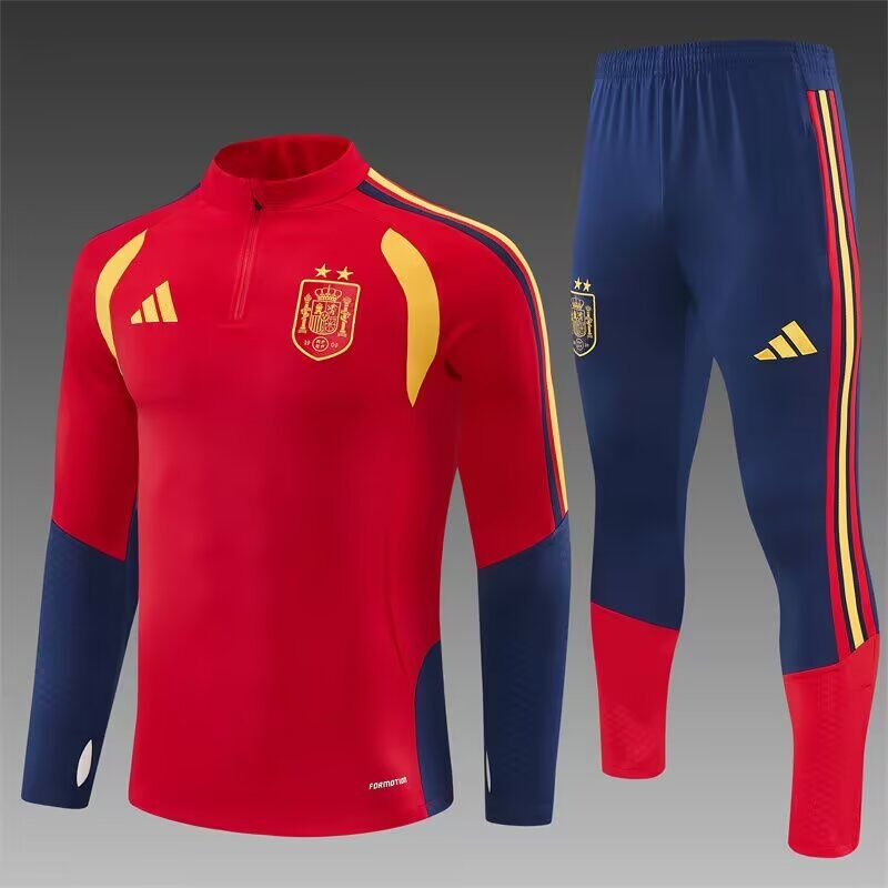 AAA Quality Spain 26/27 Tracksuit - Red/Navy Blue 2 Stars
